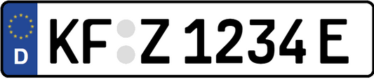 E-Autokennzeichen (Carbon)